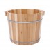 30cm thick household foot bath barrel Solid wood foot bath Footbath (Color : Without cover) - B07CZCQM1C